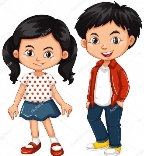 Хлопчик і дівчинка малюнок: векторна графіка, зображення, Хлопчик і дівчинка  малюнок малюнки | Скачати з Depositphotos